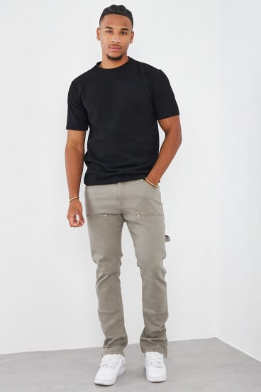T-shirt noir texturé