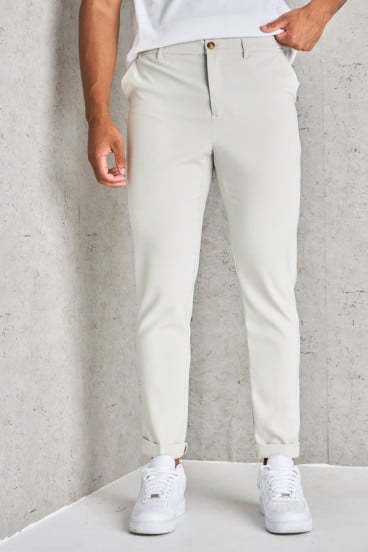 2-piece suit blazer + beige pants
