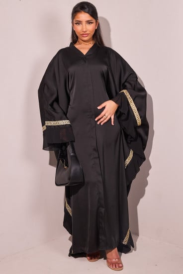 Robe papillon satinée noire