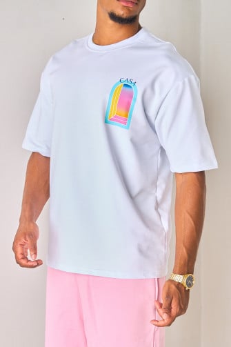 Tee-shirt blanc imprimé "Casa"