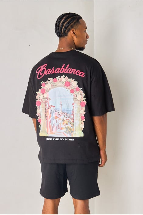 Tee-shirt noir "Casablanca"